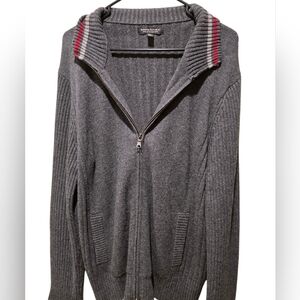 Banana Republic Merino Wool Zip Up Sweater Size Medium